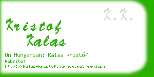 kristof kalas business card