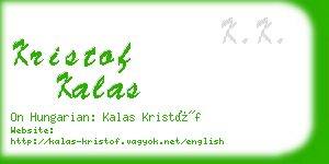 kristof kalas business card